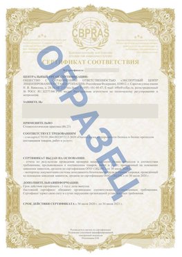 Образец Сертификат СТО 01.064.00220722.2-2020 Чистополь Сертификат СТО 01.064.00220722.2-2020 